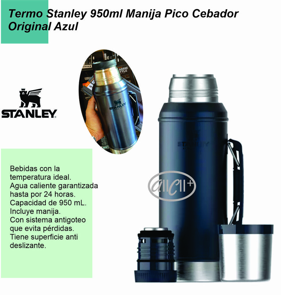 TERMO STANLEY CLASICO 950 ml C/ MANIJA Y TAPON CEBADOR