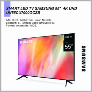 Smart Tv 55” SAMSUNG UHD SERIE CU7000 UN55CU7000GCZB