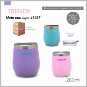 Mate con tapa TRENDY 16267   280ml