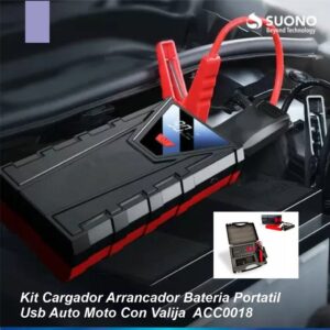 Kit cargador Arrancador SUONO auto moto cargador bat ACC0018