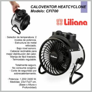 Caloventor LILIANA heatcyclone 1200-2400 CCFI700