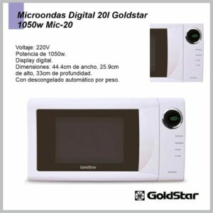 Microondas digital GOLDSTAR 20lts MIC-20