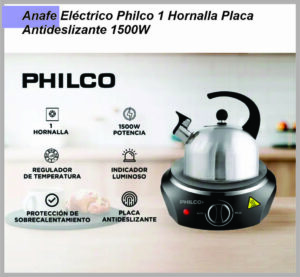 Anafe electrico individual negra PHILCO ANPH1RBP