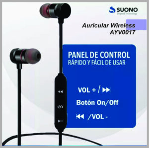 Auricular WIRELESS SUONO AYV0017