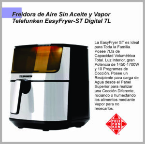 Air Fryer Freidora  de Aire 7L TELEFUNKEN ST 220V