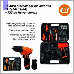 Taladro LUSQTOFF atornillador inalambrico 12v TAL 12-8A