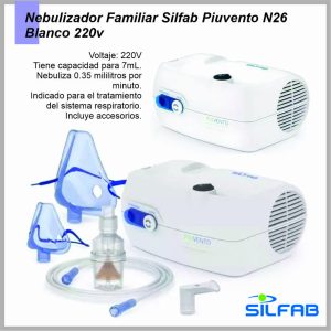 Nebulizador SILFAB a piston piuvento blanco 220V N26-A