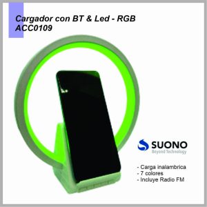 Cargador SUONO con BT & Led blanco ACC0109