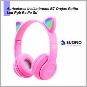 Auricular SUONO BT con orejas Gatito AYV0102 ROSA