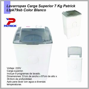 Lavarropas PATRICK LTPK79SB